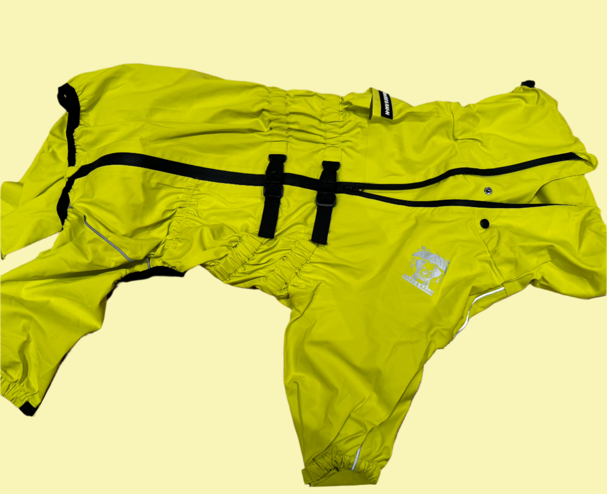 Bark&Rain Dog Rain jacket in yellow color
