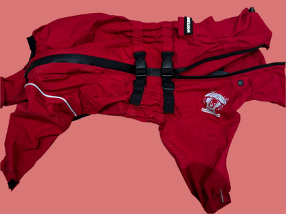 Bark&Rain Dog rain Jacket in red color